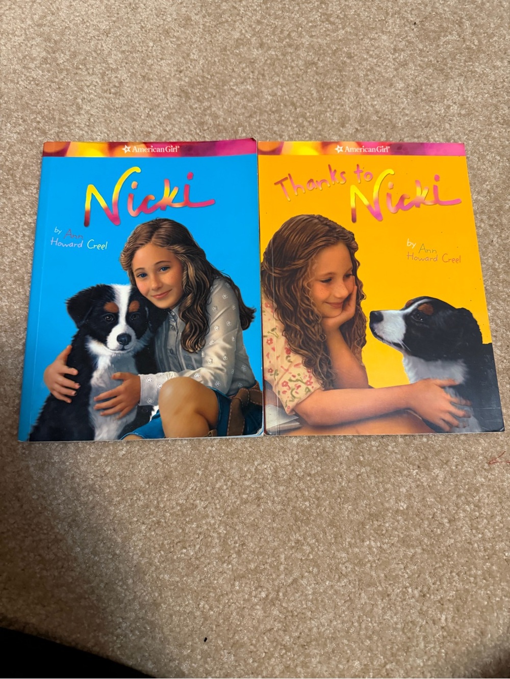 Lot of 2 paperback American girl girl of the year books Nicki #1 & #2